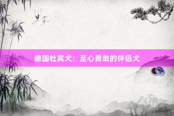 德国杜宾犬：至心勇敢的伴侣犬